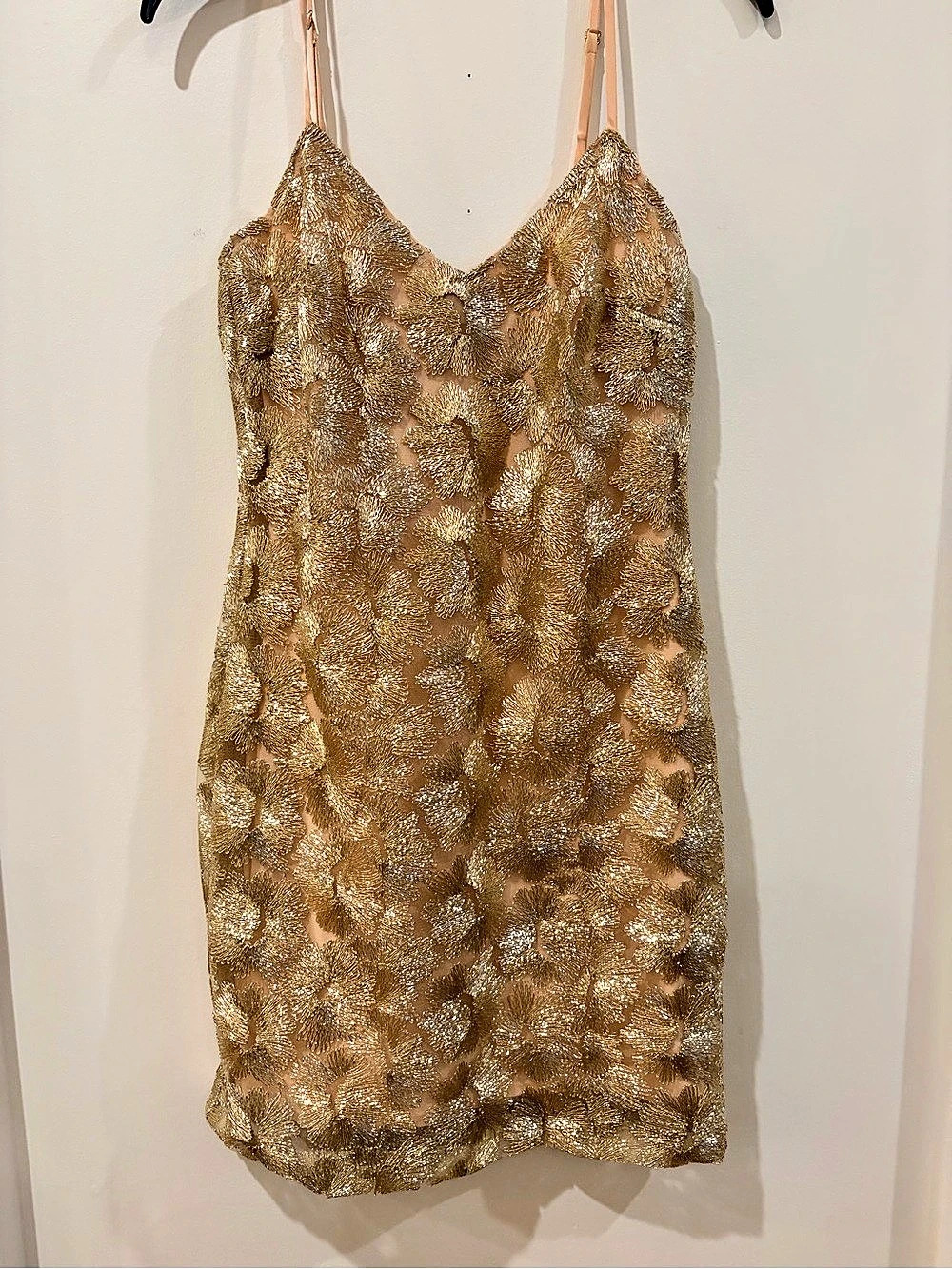 Trina Turk Metallic Floral Mini Dress Size 0 NWT